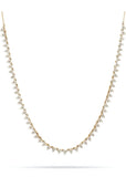 Diamond Cluster Half Riviera Necklace