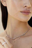 Diamond Cluster Half Riviera Necklace