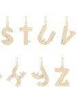 Groovy Diamond Initial Hinged Charm - T