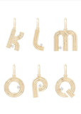 Groovy Diamond Initial Hinged Charm - M
