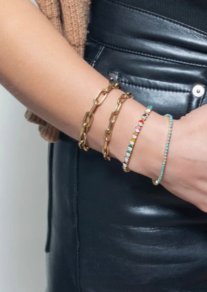 Adina Reyter 5.3mm Italian Chain Link Bracelet 14k Yellow Gold