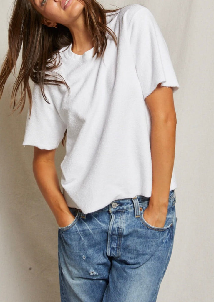 Demi French Terry T-Shirt White
