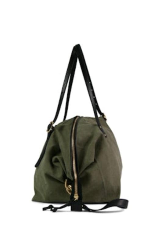 Kempton & Co. Army Gold Stripe Crossbody - Large