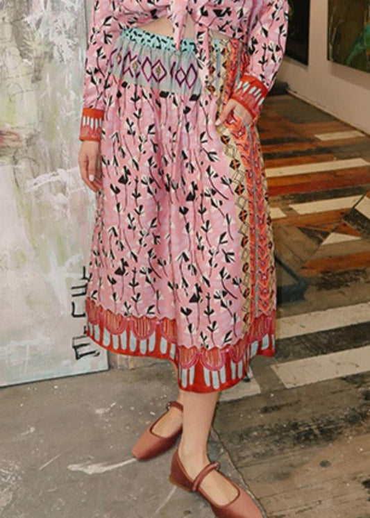 Me369 Layla Printed Skirt Pink Garden