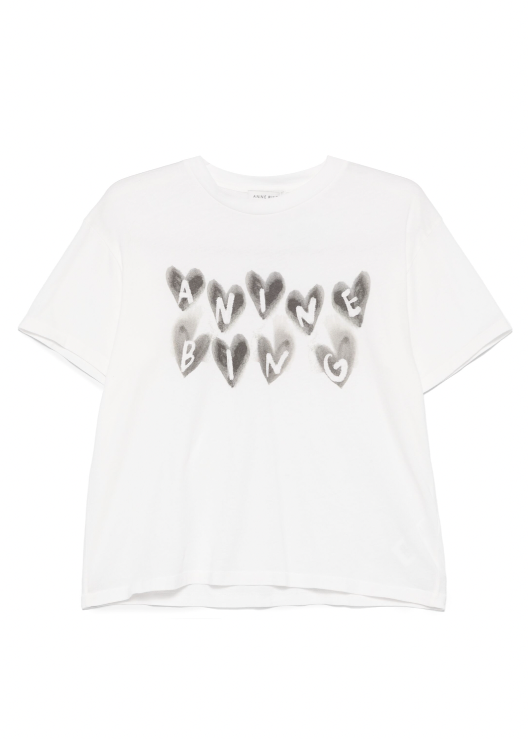 Anine Bing Cade Tee Hearts Ivory