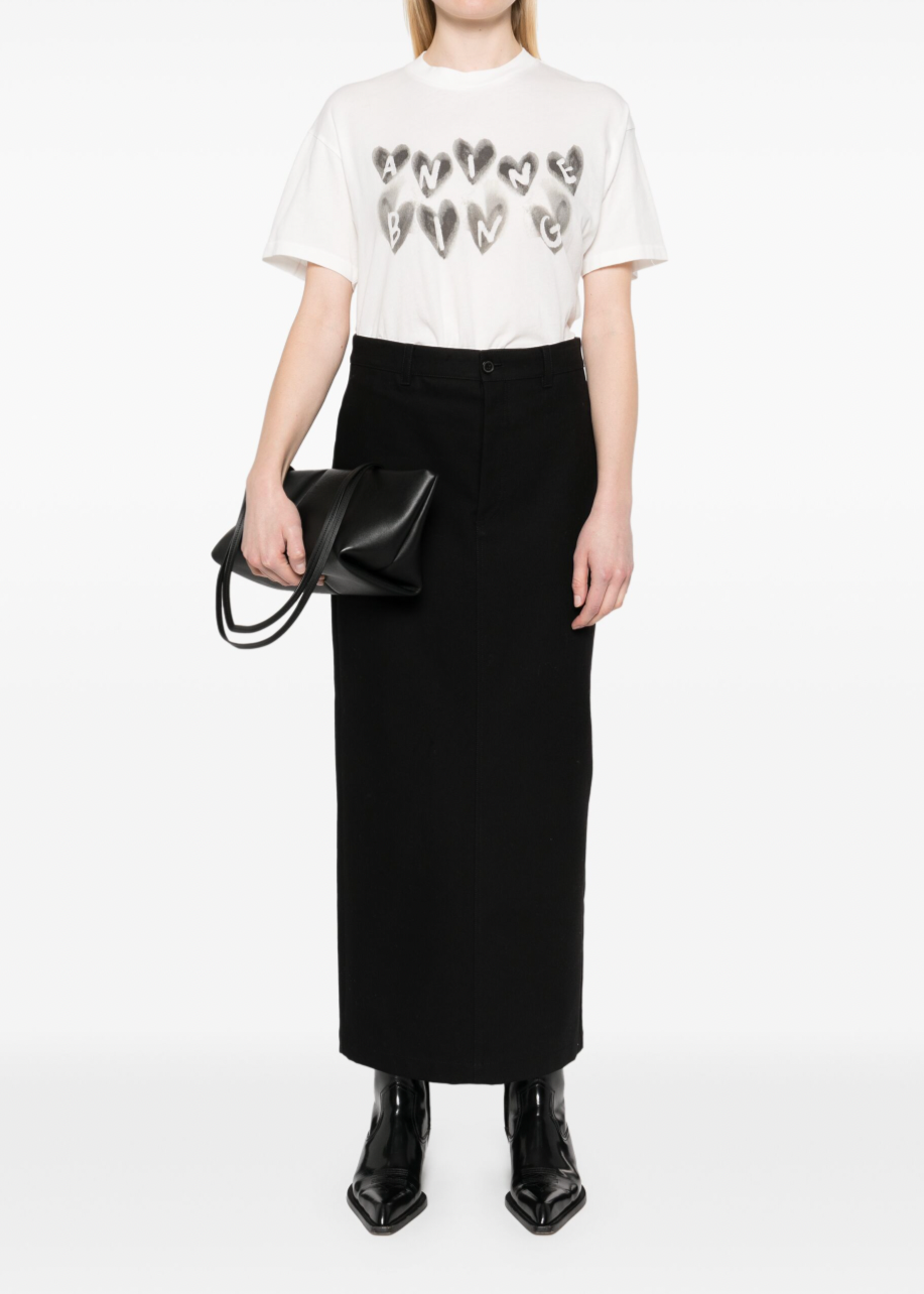 Anine Bing Cade Tee Hearts Ivory