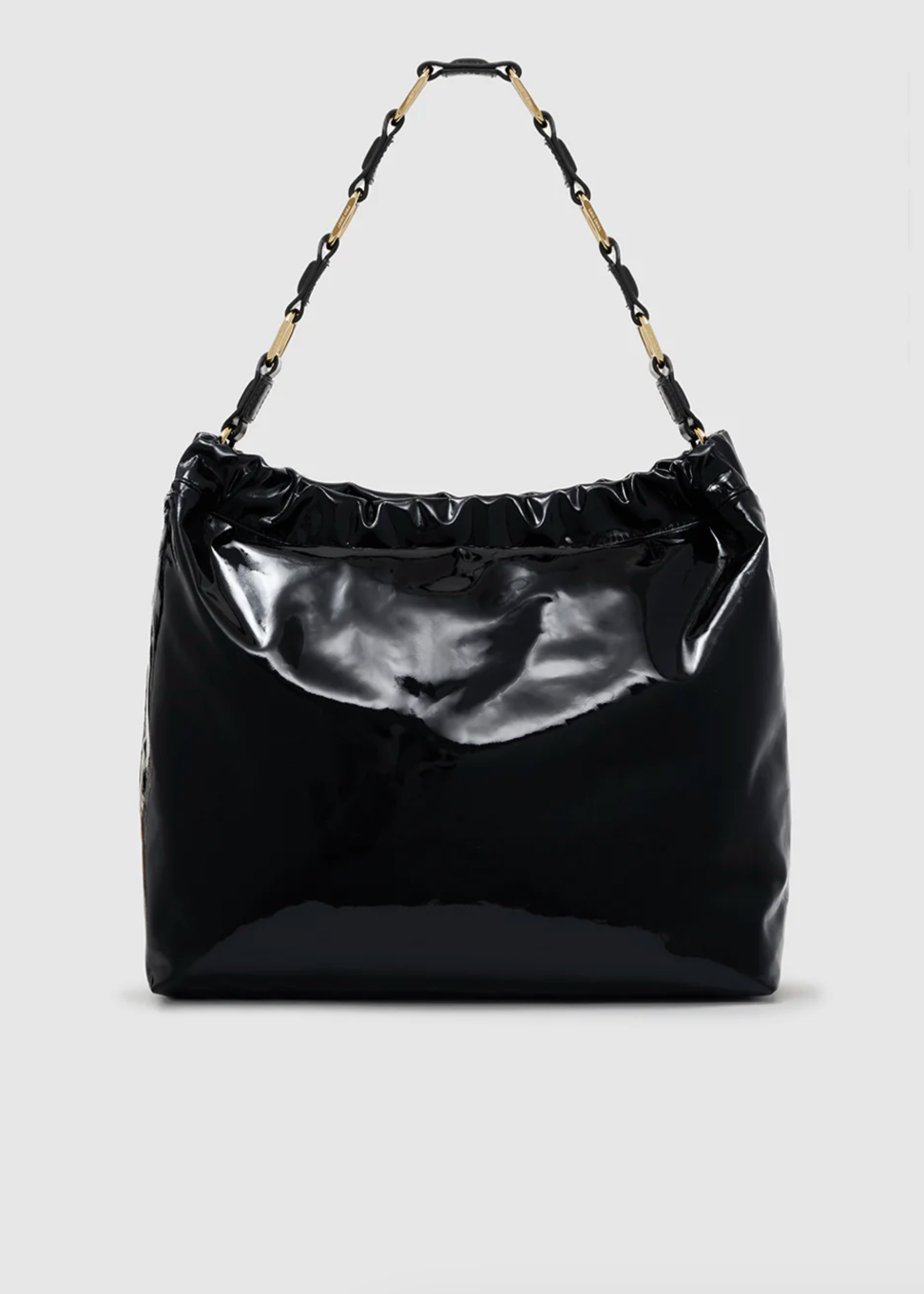 Anine Bing Kate Shoulder Bag - High-Shine Black