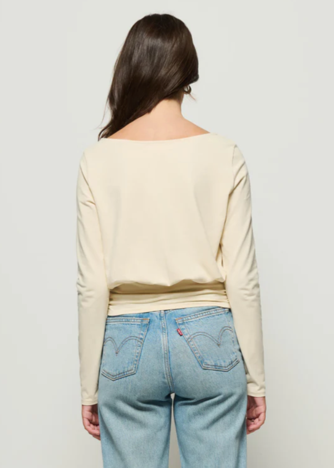 Nation LTD. Lilah Boat Neck Top | Parchment
