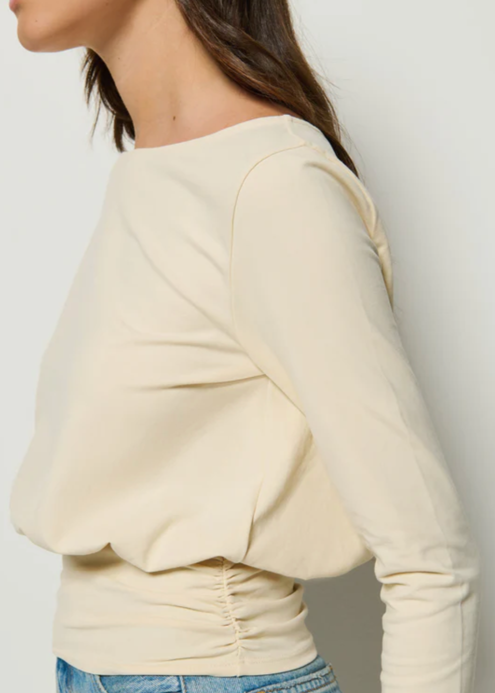 Nation LTD. Lilah Boat Neck Top | Parchment
