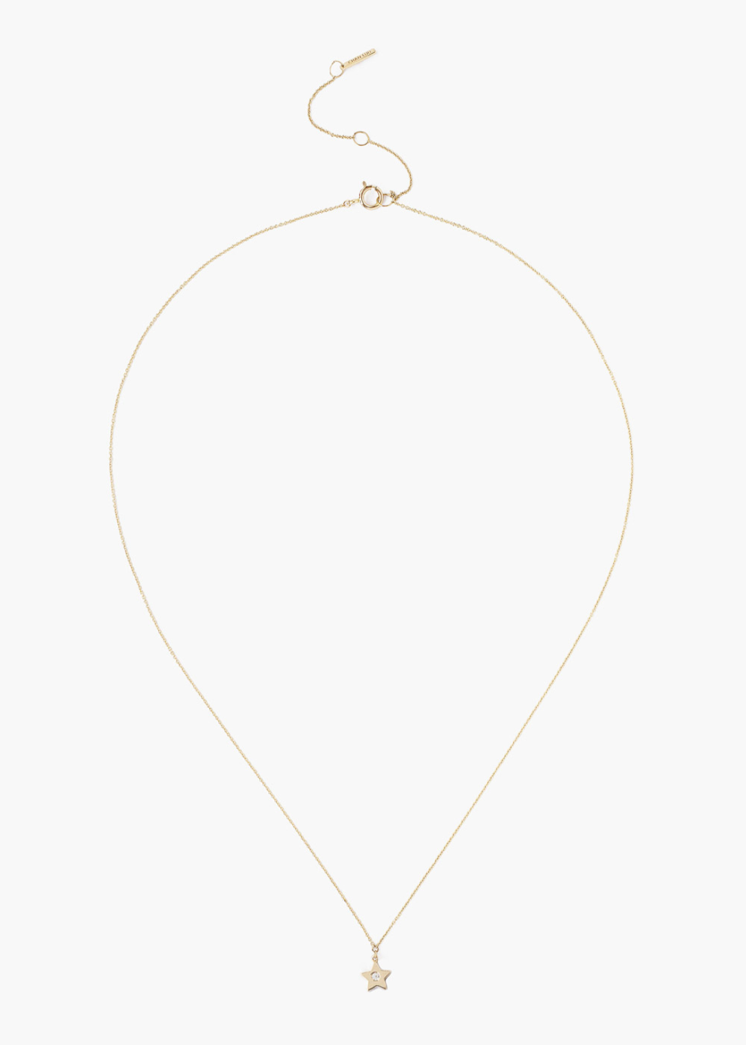 Chan Luu 14k Solid Gold Diamond Star Charm Necklace