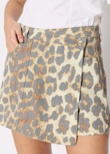 Berenice Jery Skort | Leopard Print