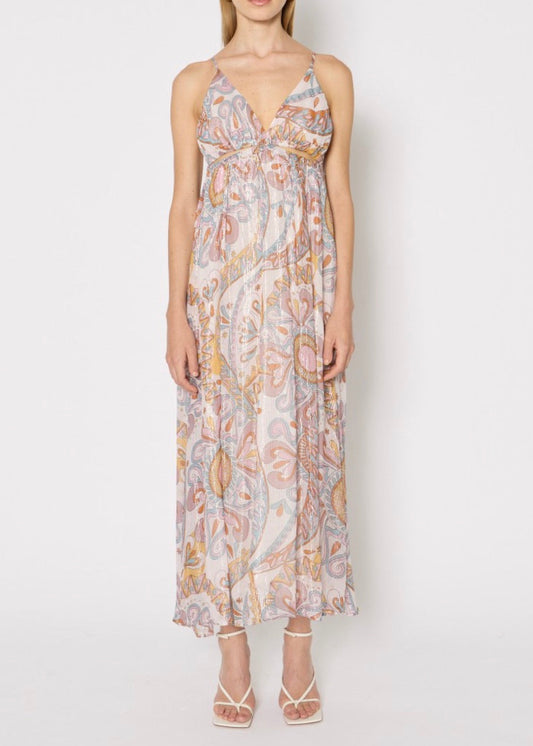 Berenice Robe Longue Imprimee Bretelles