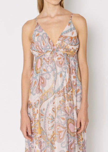 Berenice Robe Longue Imprimee Bretelles