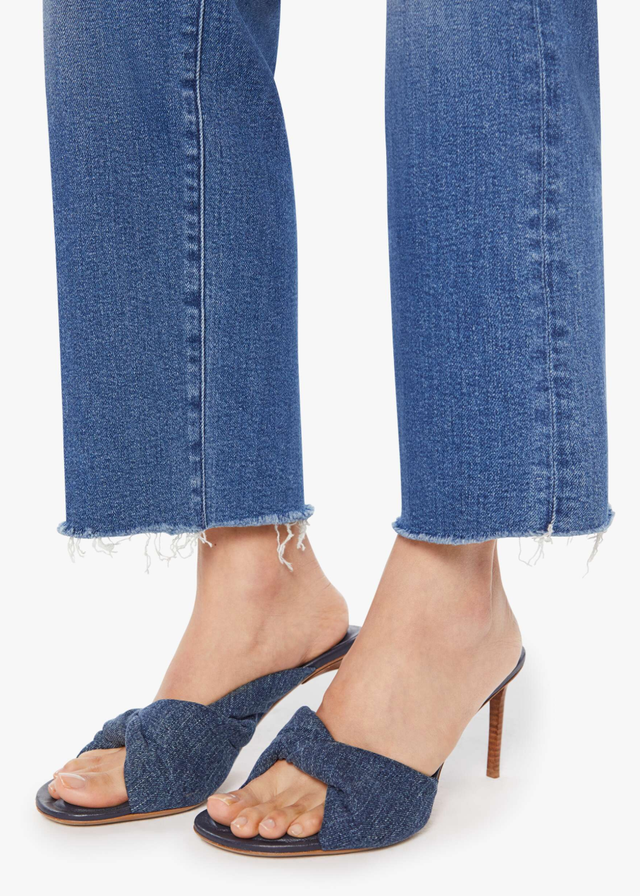 MOTHER The Mid Rise Rambler Zip Ankle Fray | Dugout Doobies
