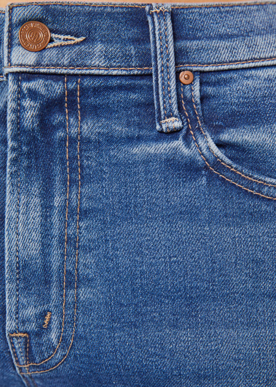 MOTHER The Mid Rise Rambler Zip Ankle Fray | Dugout Doobies