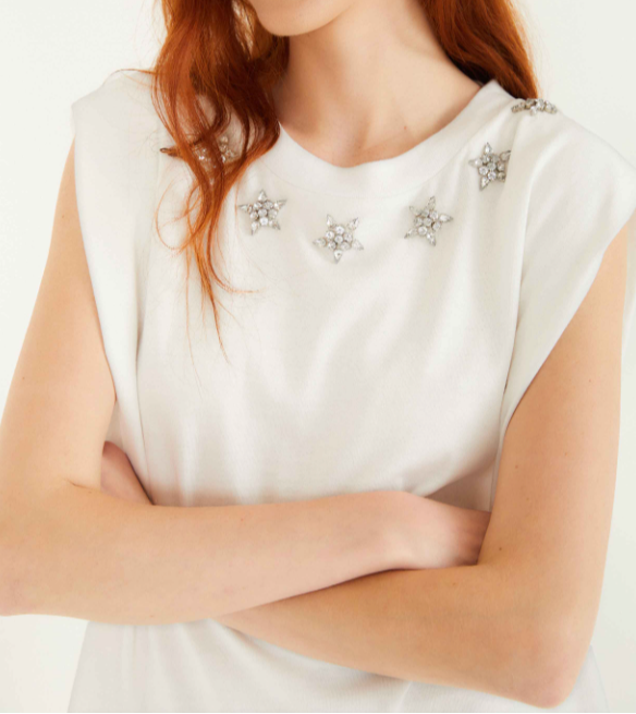 FARM Rio Sparkling Off-White T-Shirt