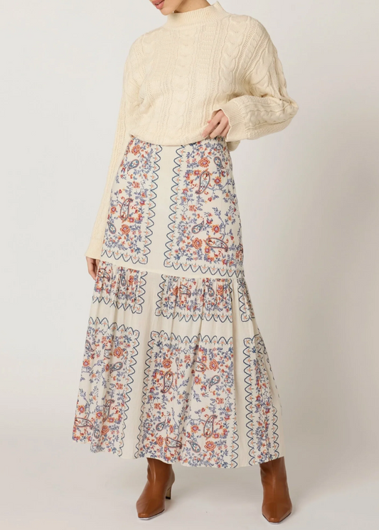 Cleobella Marjorie Ankle Skirt | La Ramos Print