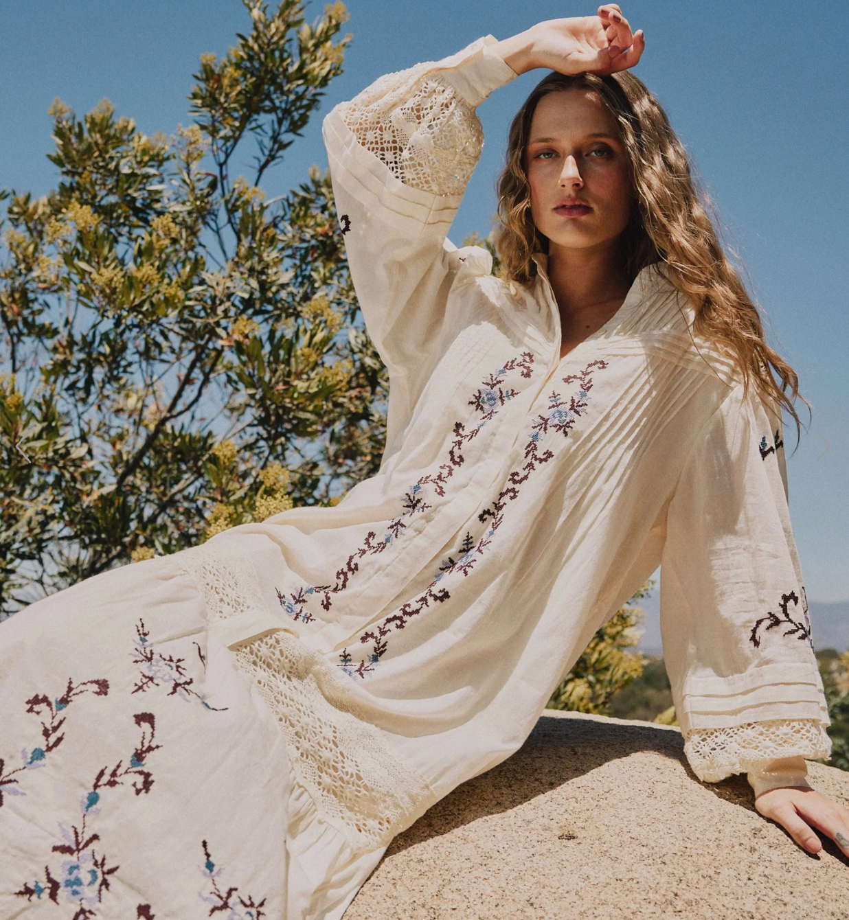 Cleobella Heidi Midi Dress | Ivory Multi