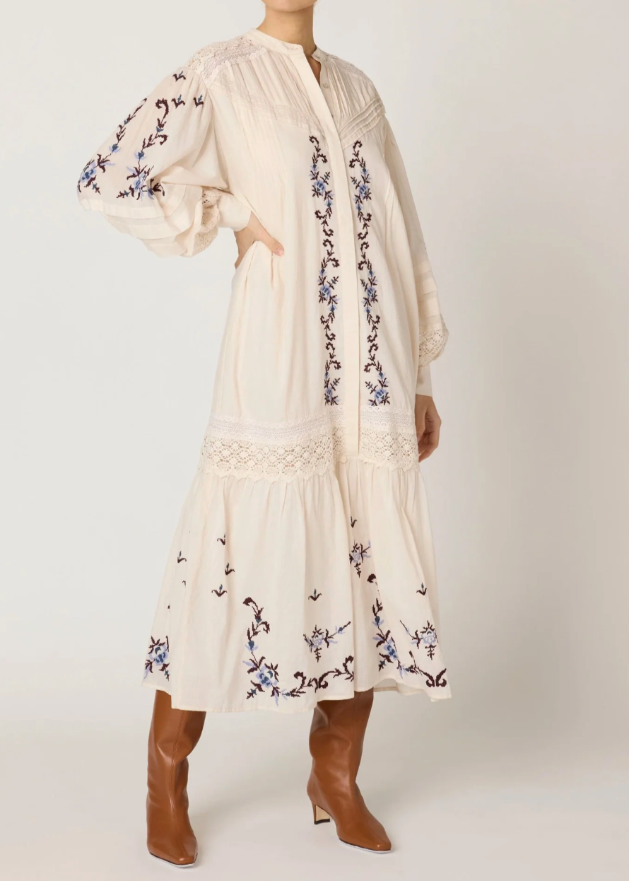 Cleobella Heidi Midi Dress | Ivory Multi