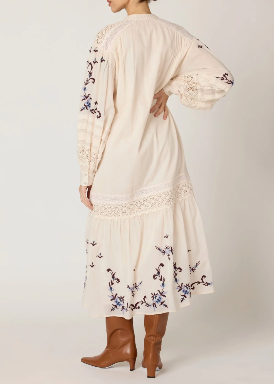 Cleobella Heidi Midi Dress | Ivory Multi