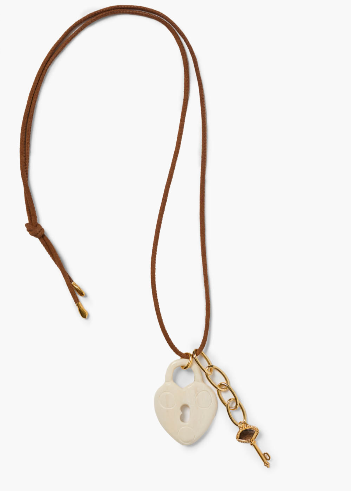 Chan Luu Carved White Bone Locket Necklace