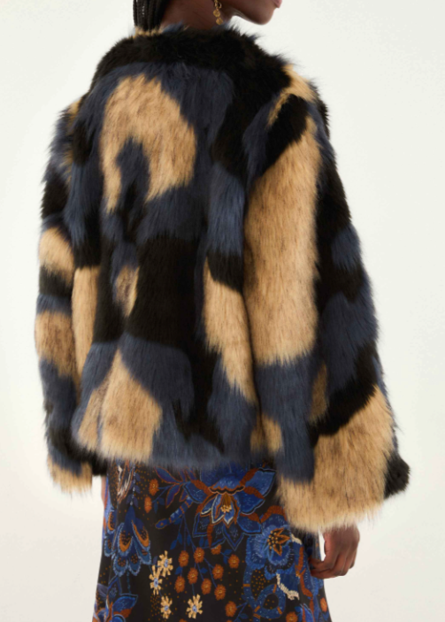 FARM Rio Fur Coat Multicolor