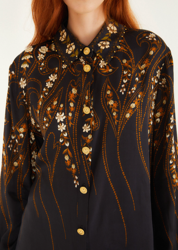 FARM Rio Garden Silhouette Black Shirt