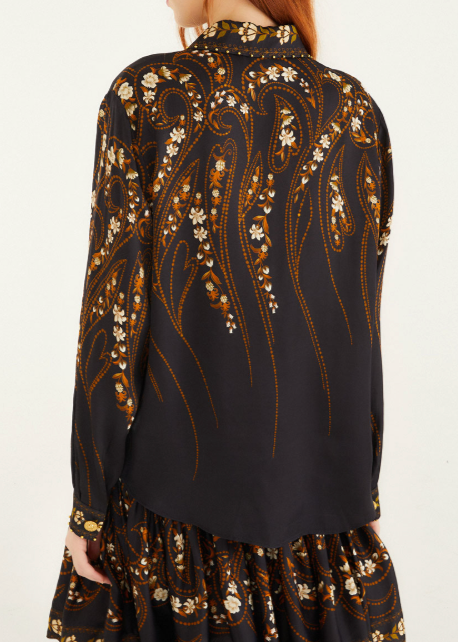 FARM Rio Garden Silhouette Black Shirt