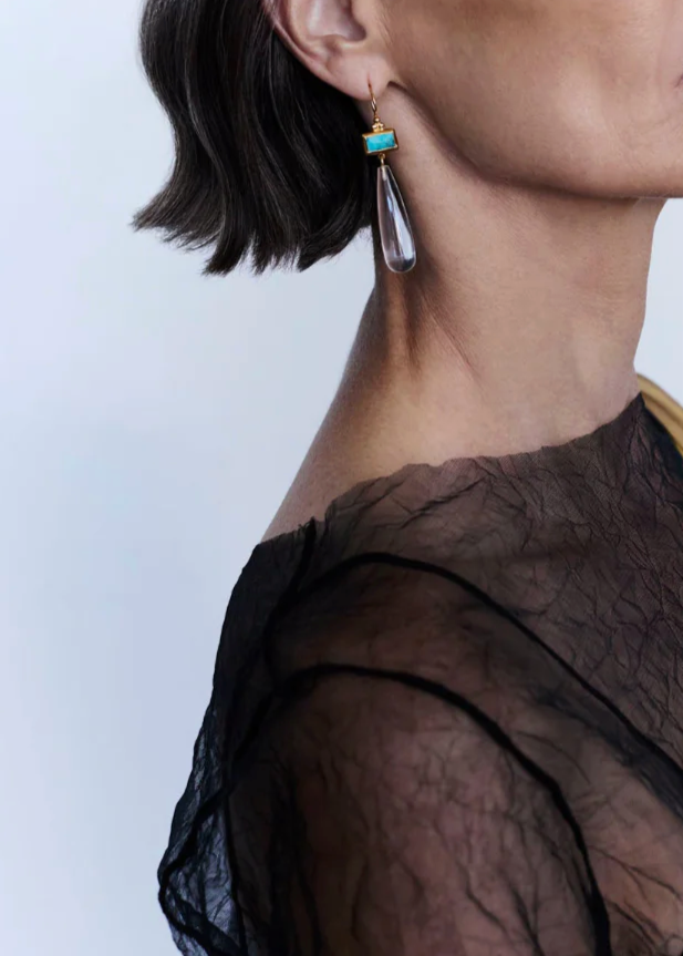 Chan Luu Messina Earrings Clear Quartz