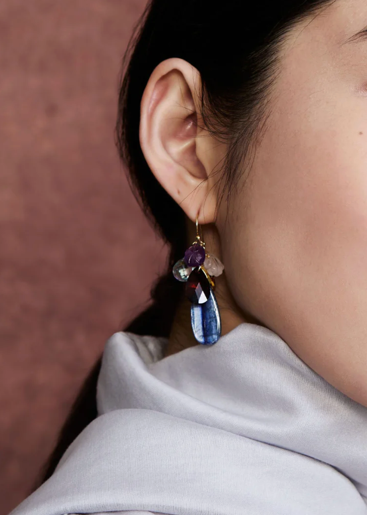Chan Luu Trove Earrings Blue Multi