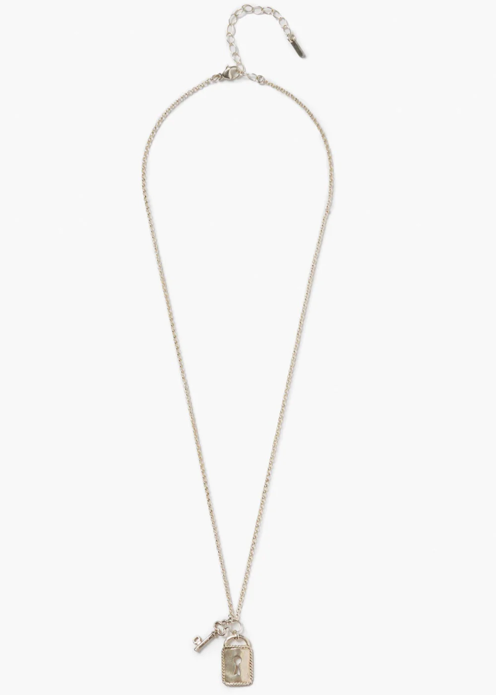 Chan Luu Mini Padlock Necklace Silver