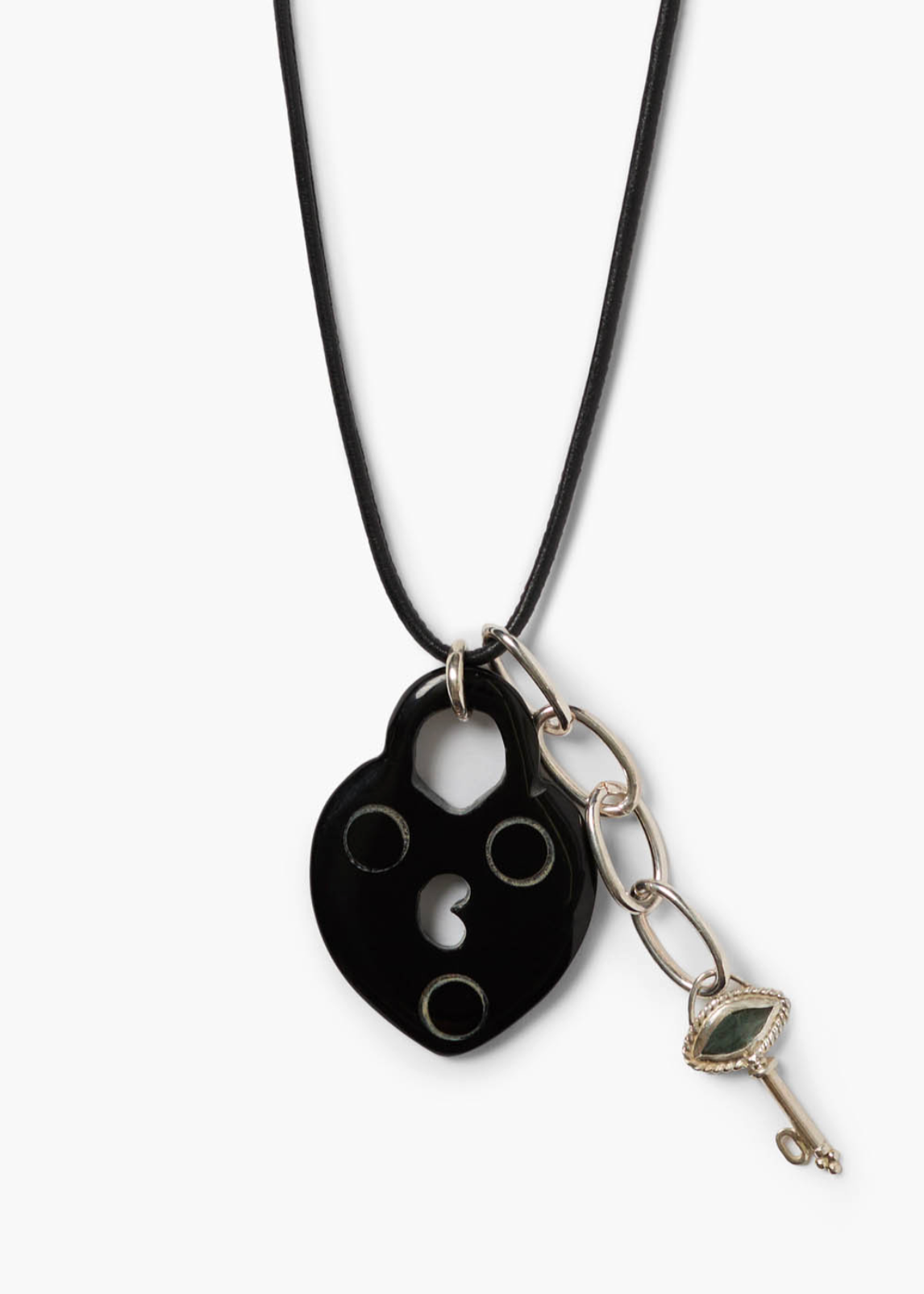 Chan Luu Carved Black Horn Locket Necklace