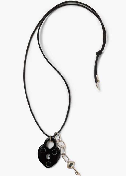 Chan Luu Carved Black Horn Locket Necklace