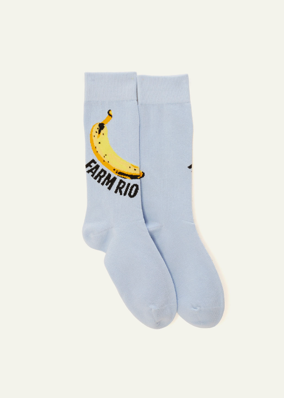 FARM Rio Knit Socks | Powder Banana