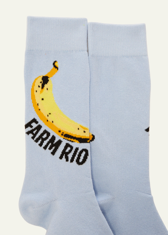 FARM Rio Knit Socks | Powder Banana