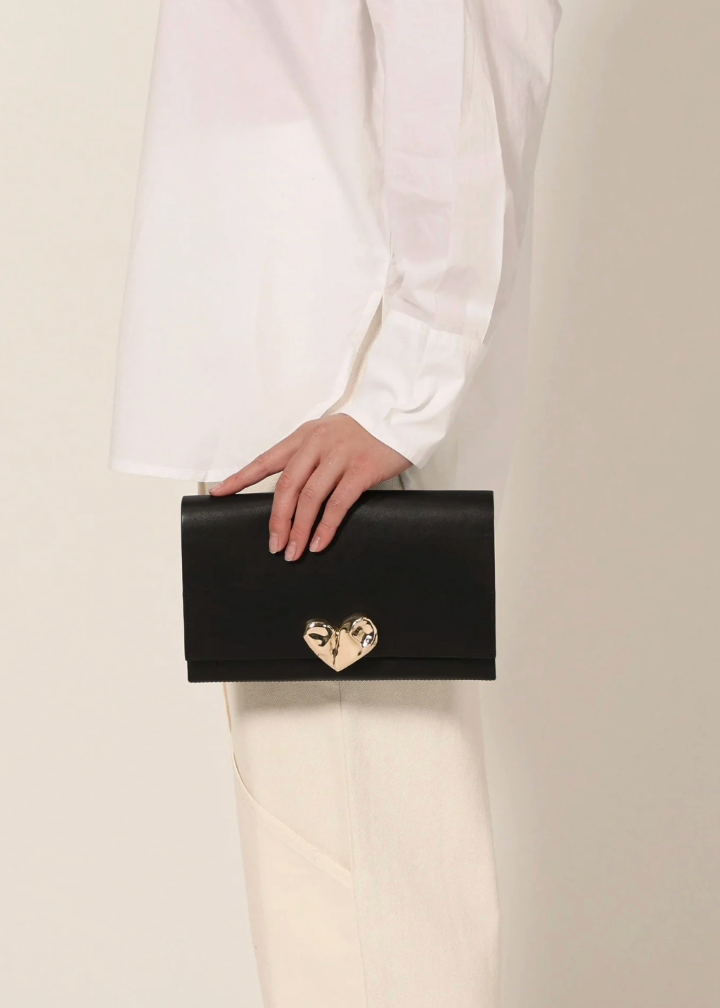 Cleobella Coeur Wallet Clutch | Black/Gold