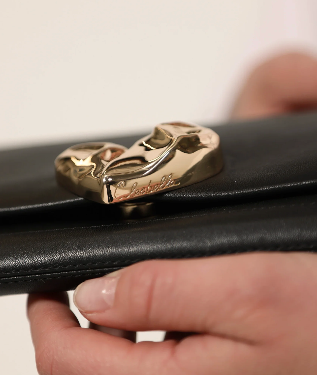 Cleobella Coeur Wallet Clutch | Black/Gold