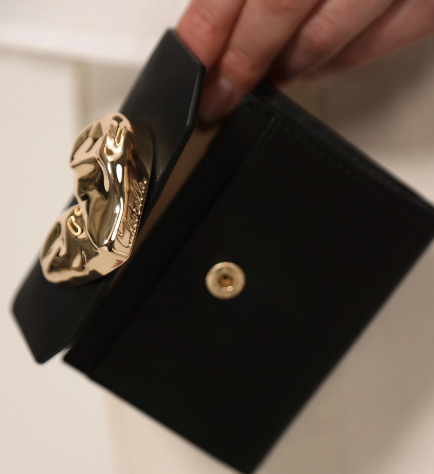 Cleobella Coracao Coin Purse | Black/Gold