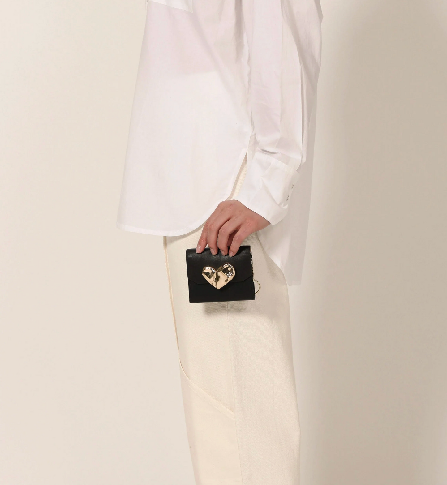 Cleobella Coracao Coin Purse | Black/Gold