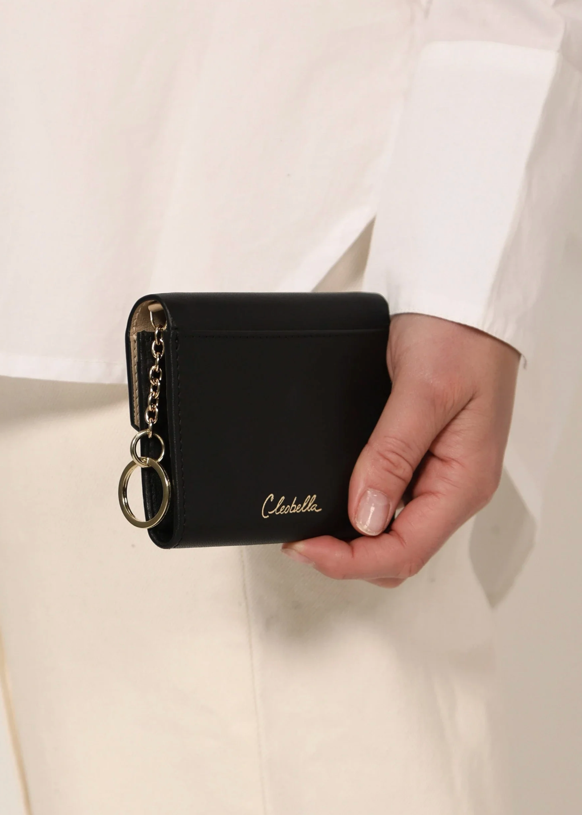 Cleobella Coracao Coin Purse | Black/Gold