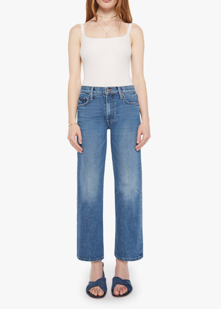 MOTHER The Mid Rise Rambler Zip Ankle | Tambourine Man