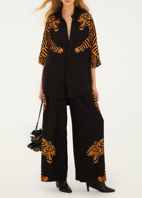 FARM Rio Black Tiger Long Sleeve Shirt