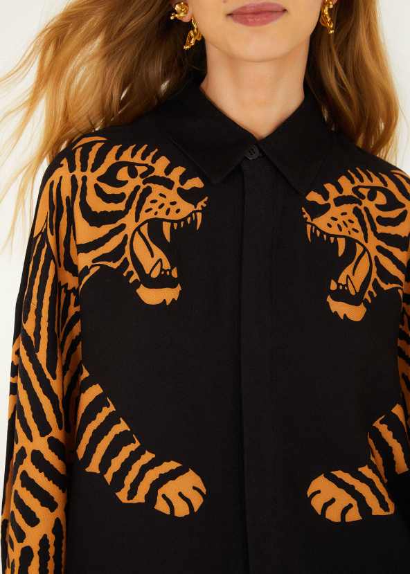 FARM Rio Black Tiger Long Sleeve Shirt