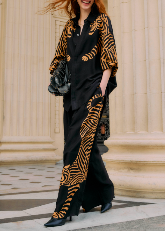 FARM Rio Black Tiger Pants