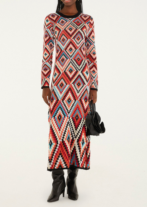 FARM Rio Pretti Knit Midi Dress