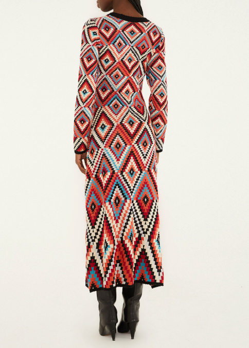 FARM Rio Pretti Knit Midi Dress