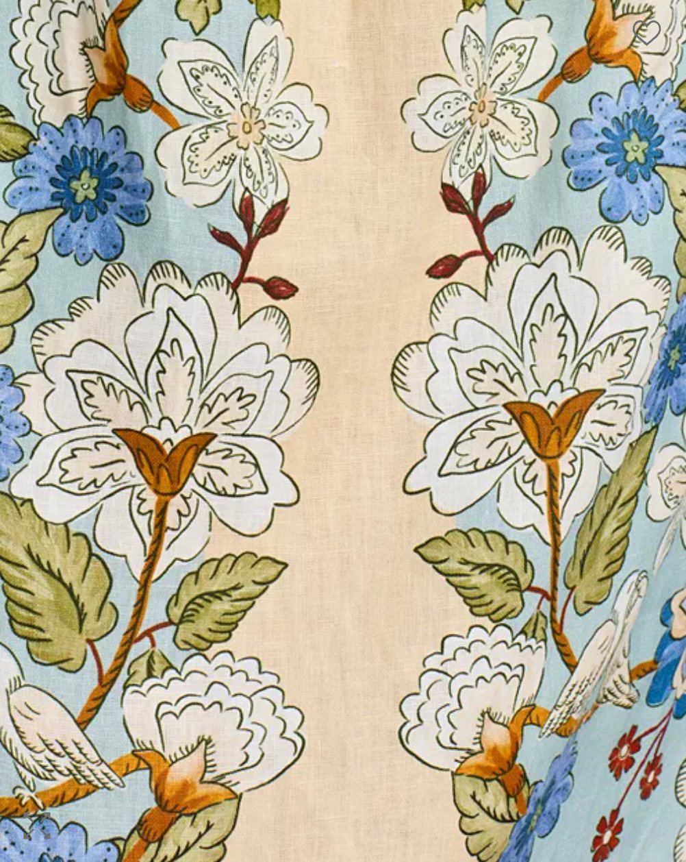 FARM Rio Garden Scarf Blue Midi Skirt