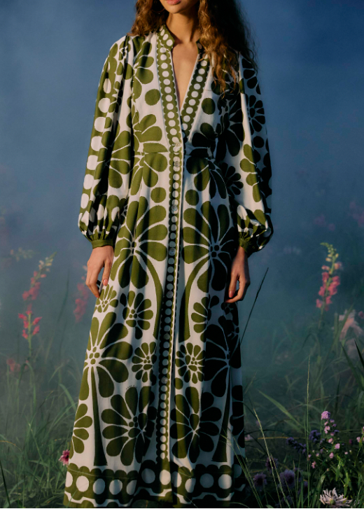 FARM Rio Palermo Green Maxi Dress