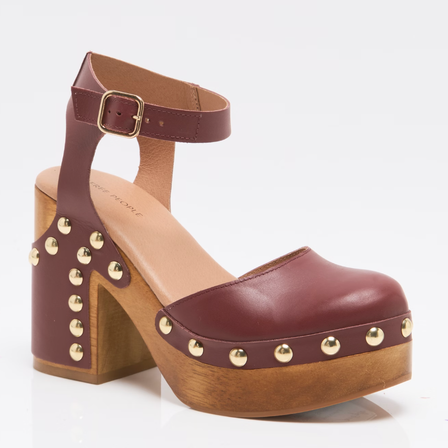 Free People Cecelia Studded Clog | Mahogany Amber