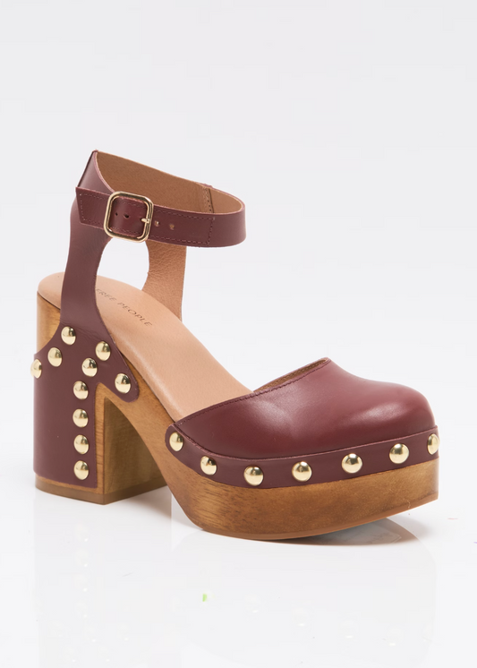 Free People Cecelia Studded Clog | Mahogany Amber